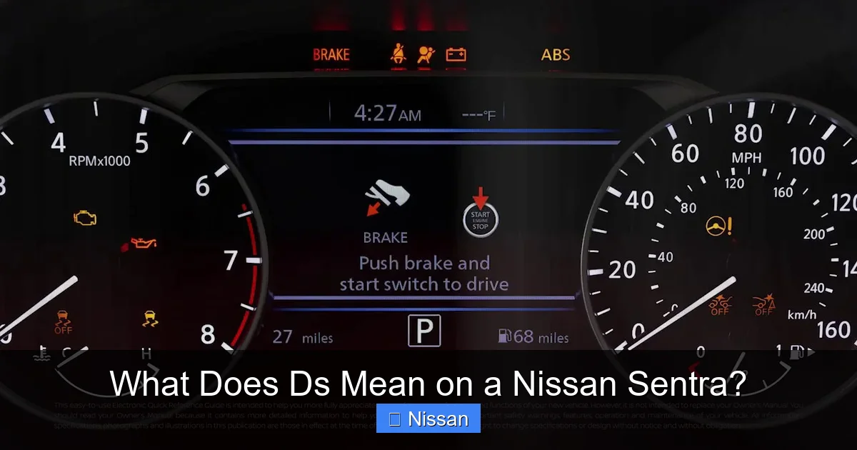 What Does Ds Mean on a Nissan Sentra?