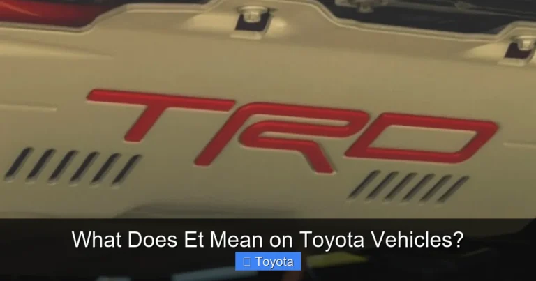 What Does Et Mean on Toyota Vehicles?