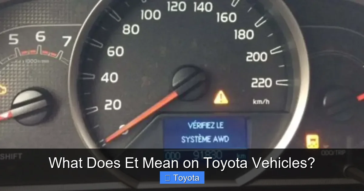 What Does Et Mean on Toyota Vehicles?