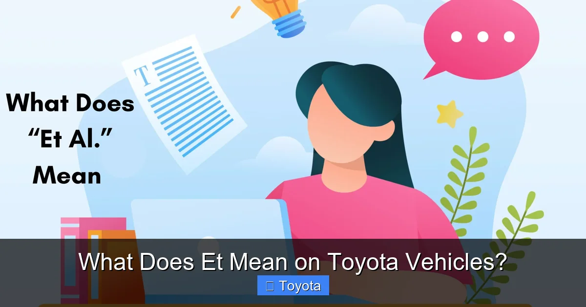 What Does Et Mean on Toyota Vehicles?
