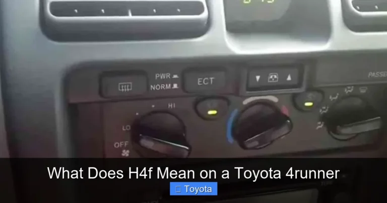 What Does H4f Mean on a Toyota 4runner