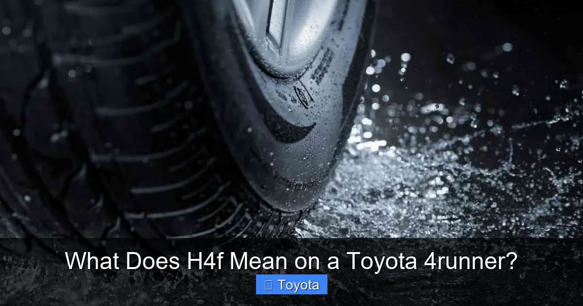 What Does H4f Mean on a Toyota 4runner?