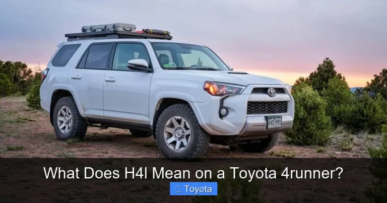 What Does H4l Mean on a Toyota 4runner?