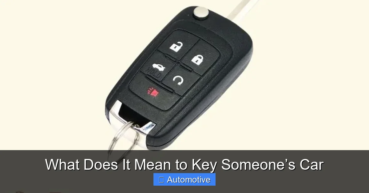What Does It Mean to Key Someone’s Car