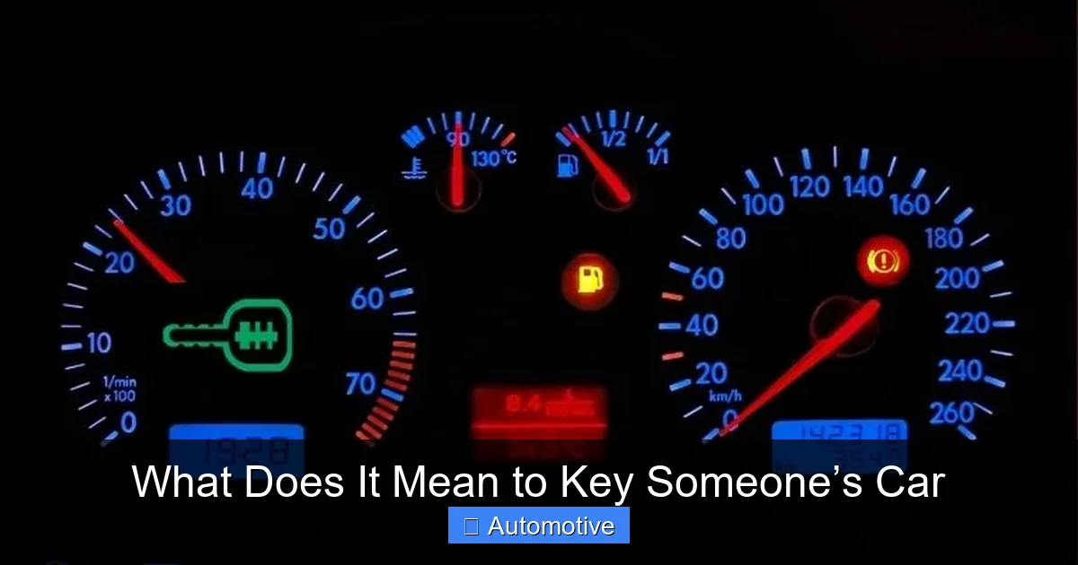 What Does It Mean to Key Someone’s Car
