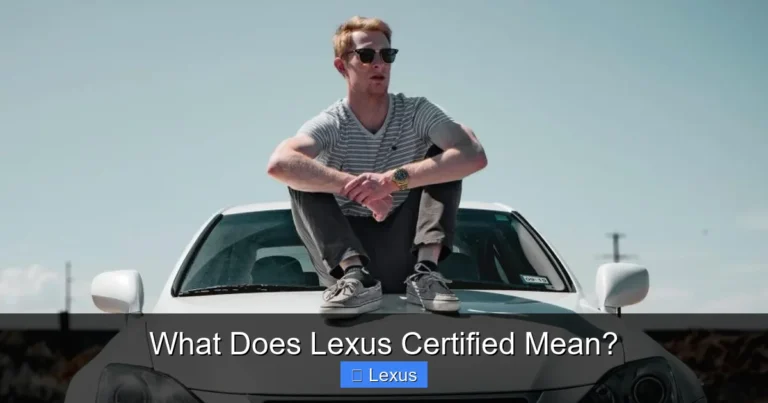 What Does Lexus Certified Mean?