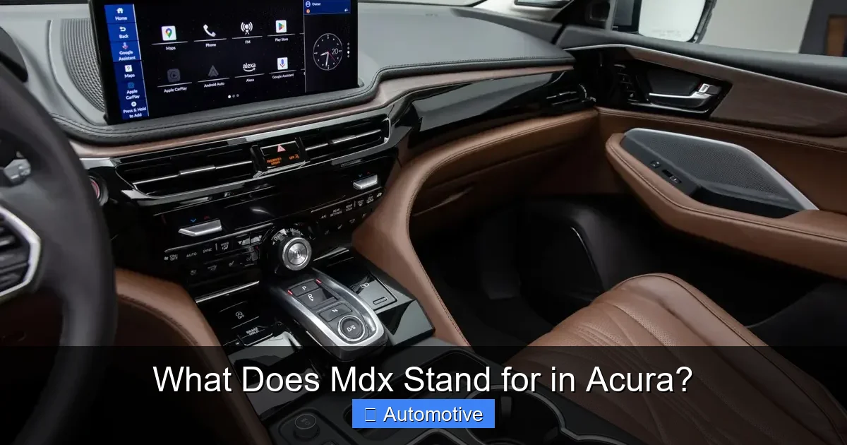 What Does Mdx Stand for in Acura?