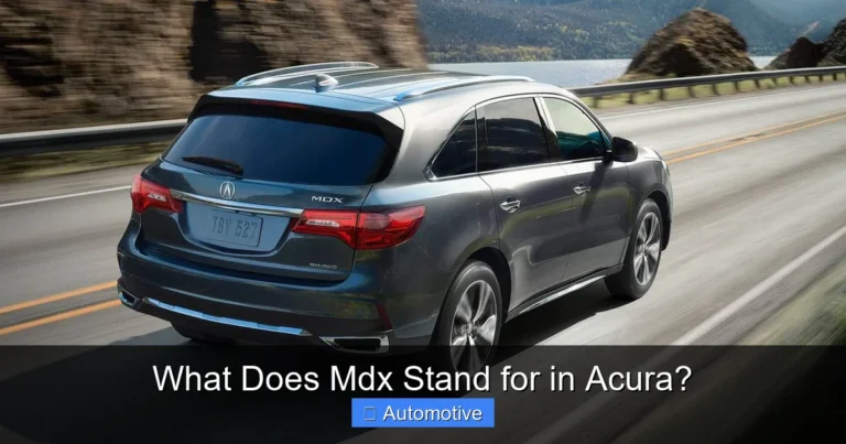 What Does Mdx Stand for in Acura?