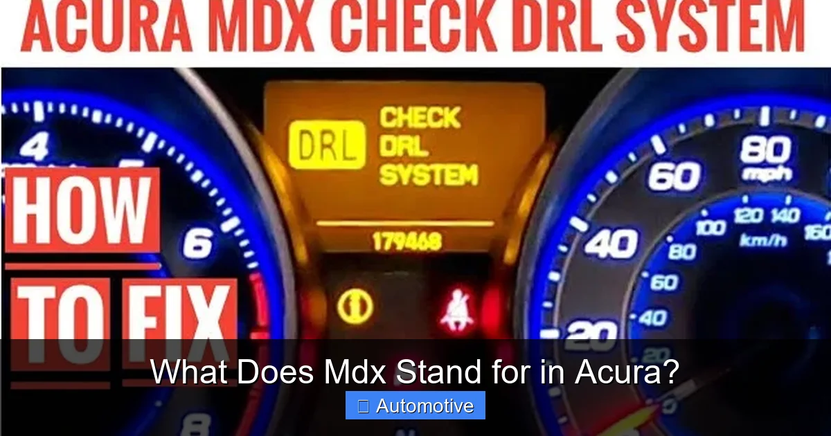 What Does Mdx Stand for in Acura?