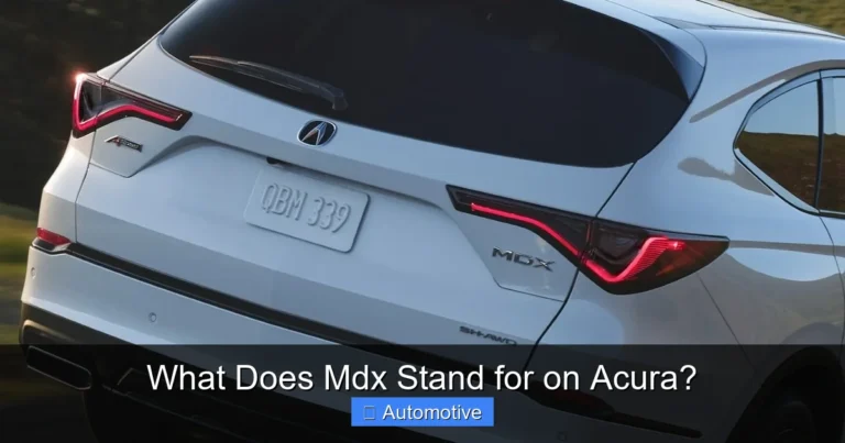 What Does Mdx Stand for on Acura?