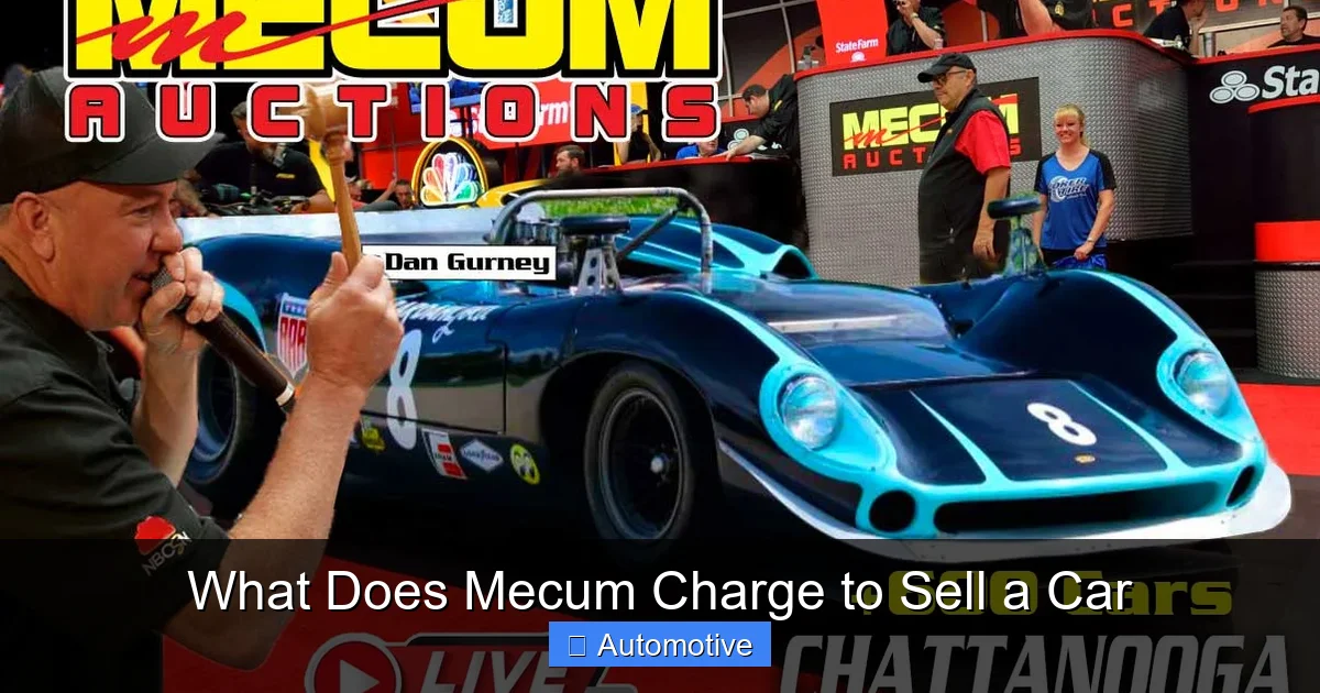 What Does Mecum Charge to Sell a Car