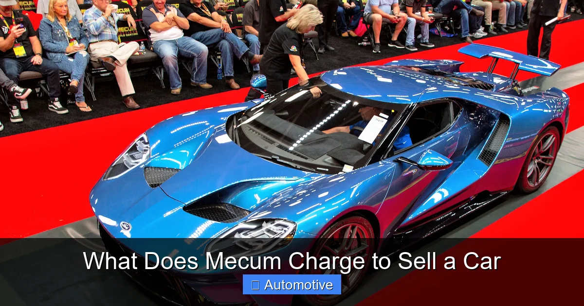 What Does Mecum Charge to Sell a Car