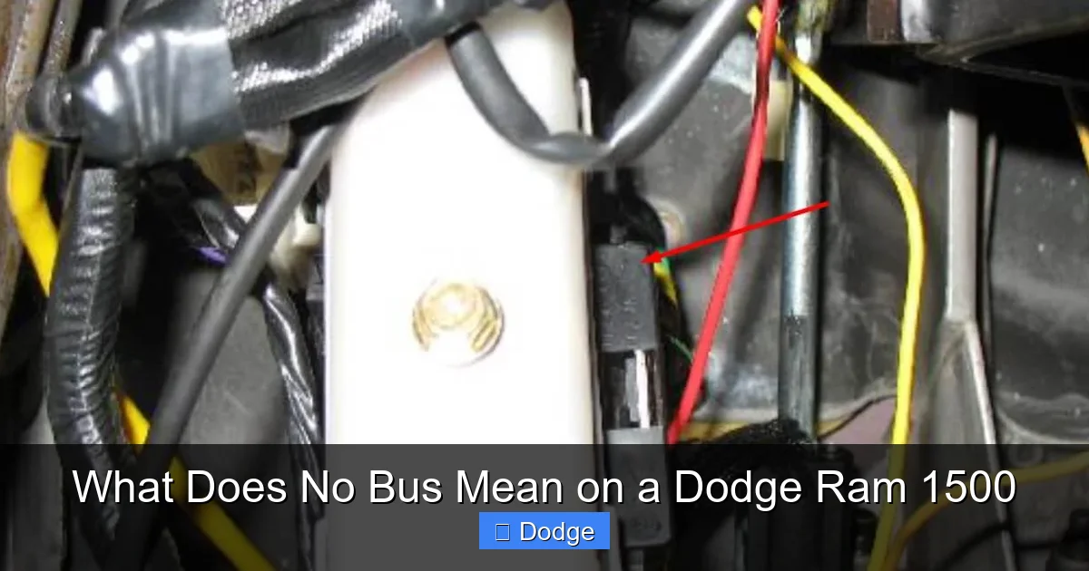 What Does No Bus Mean on a Dodge Ram 1500