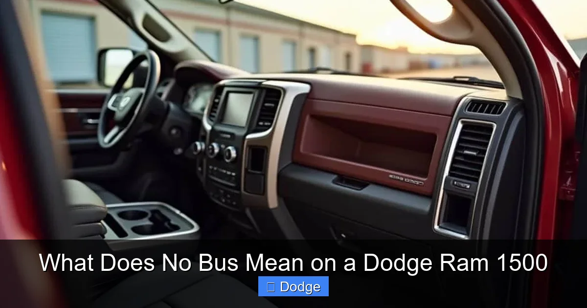 What Does No Bus Mean on a Dodge Ram 1500