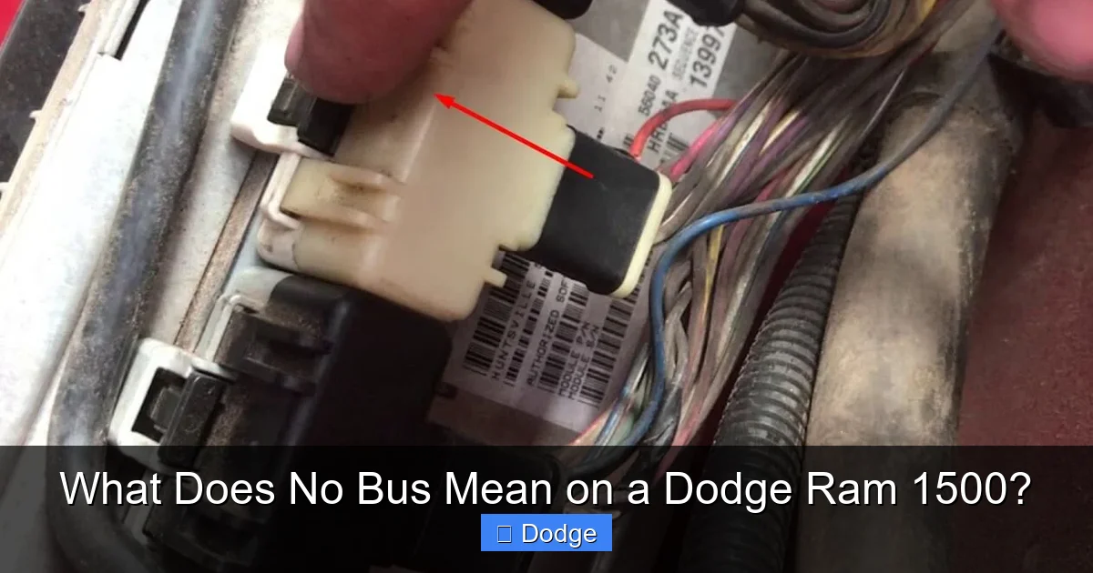 What Does No Bus Mean on a Dodge Ram 1500?