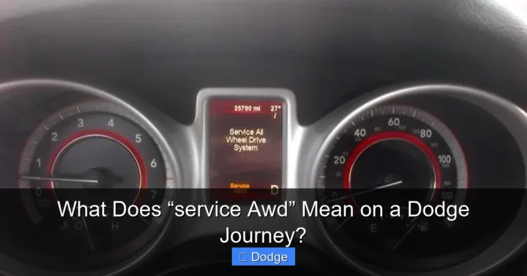 What Does “service Awd” Mean on a Dodge Journey?
