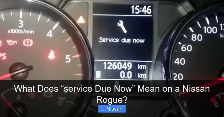 What Does “service Due Now” Mean on a Nissan Rogue?