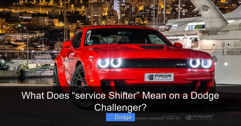 What Does “service Shifter” Mean on a Dodge Challenger?