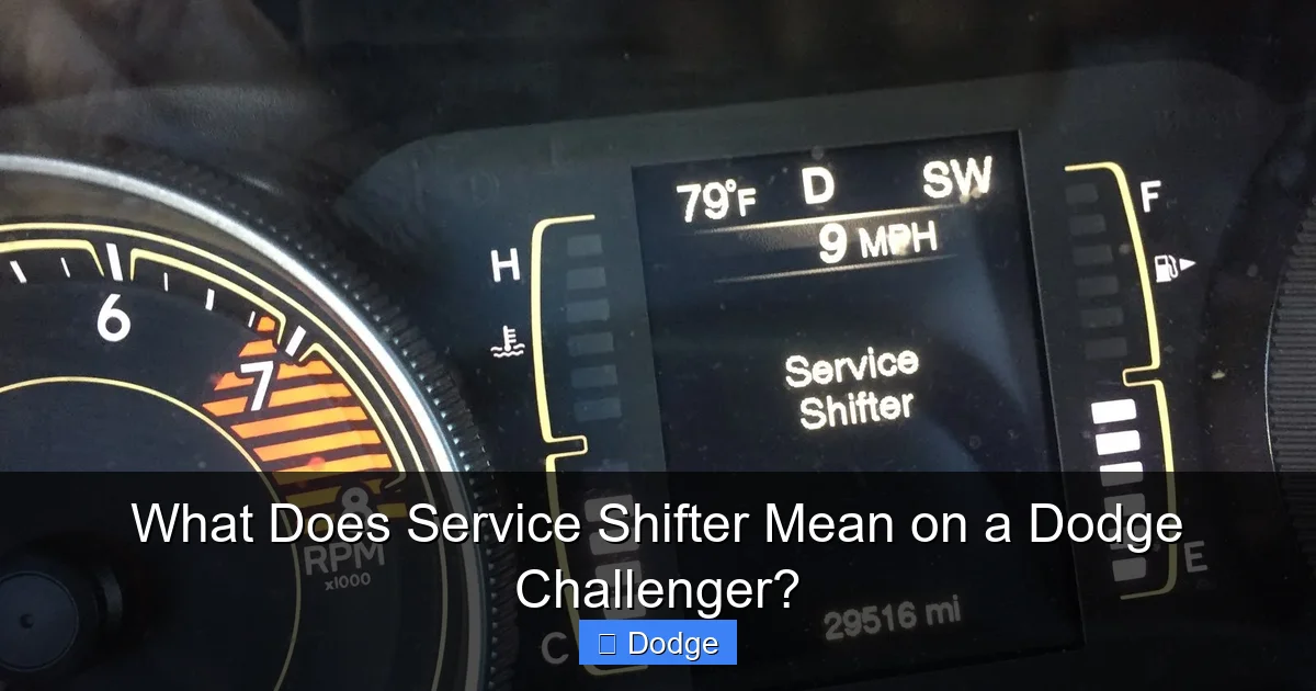 What Does Service Shifter Mean on a Dodge Challenger?