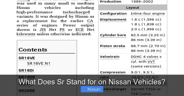 What Does Sr Stand for on Nissan Vehicles?