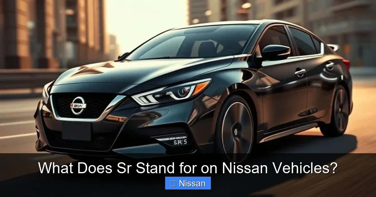 What Does Sr Stand for on Nissan Vehicles?