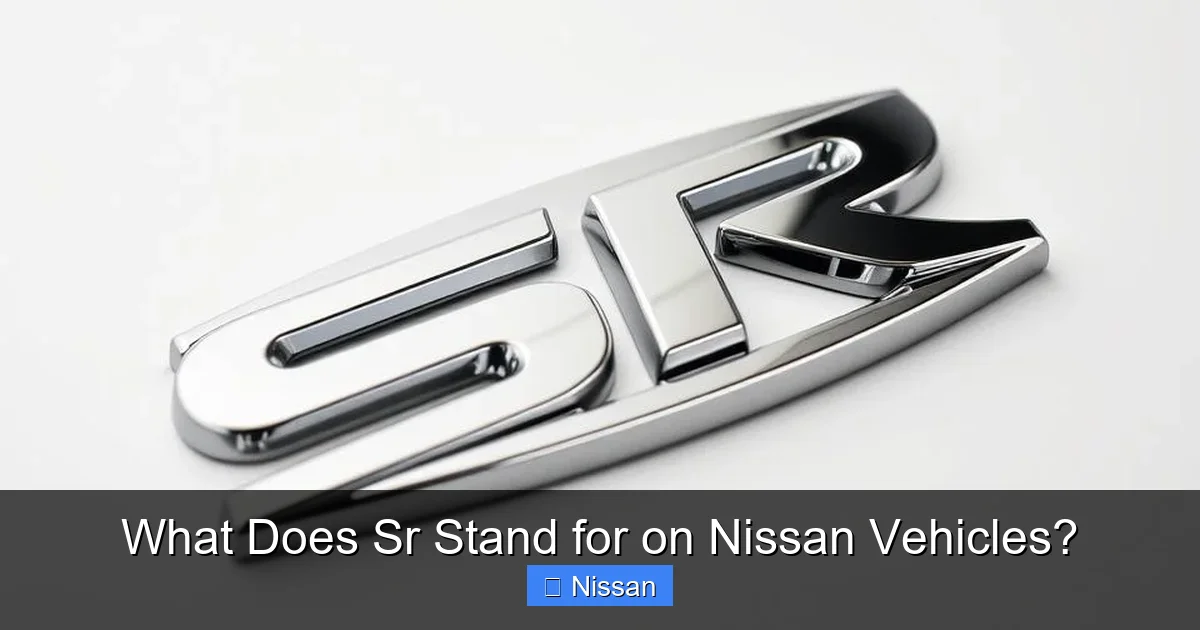 What Does Sr Stand for on Nissan Vehicles?