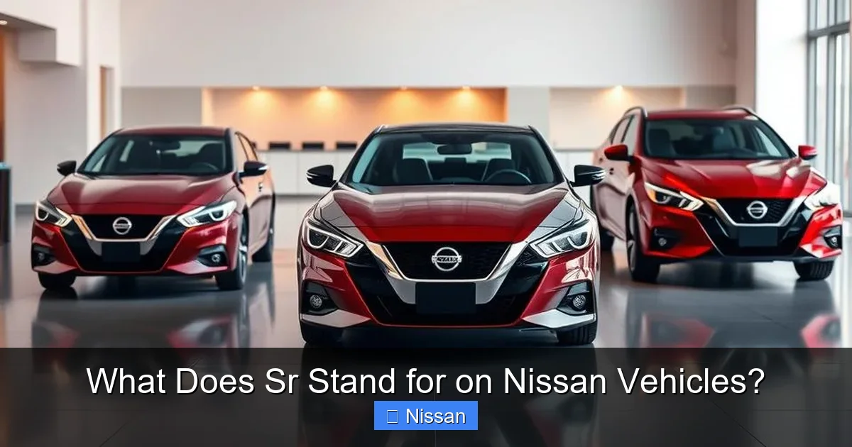 What Does Sr Stand for on Nissan Vehicles?