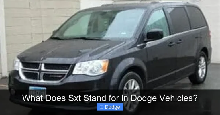 What Does Sxt Stand for in Dodge Vehicles?