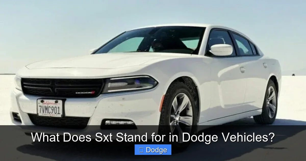 What Does Sxt Stand for in Dodge Vehicles?