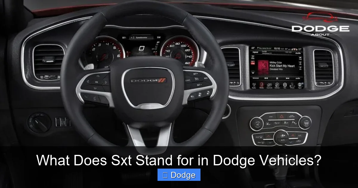 What Does Sxt Stand for in Dodge Vehicles?