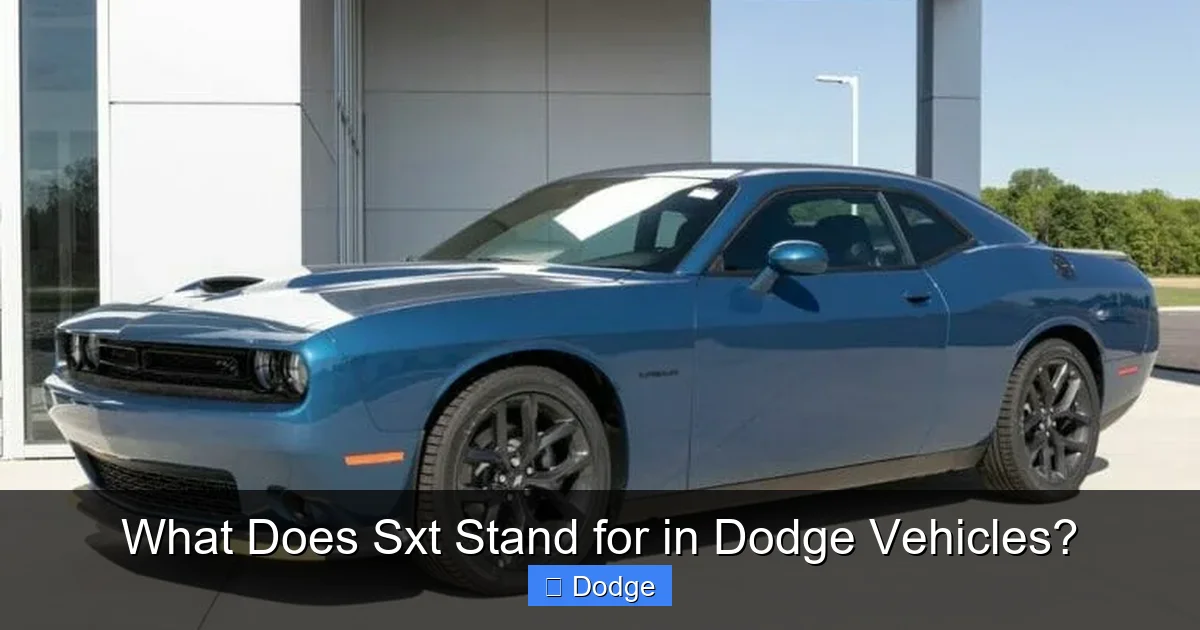 What Does Sxt Stand for in Dodge Vehicles?