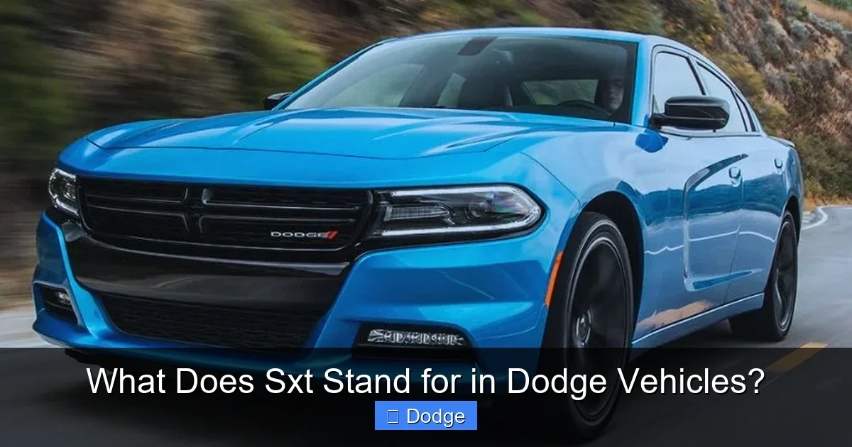 What Does Sxt Stand for in Dodge Vehicles?