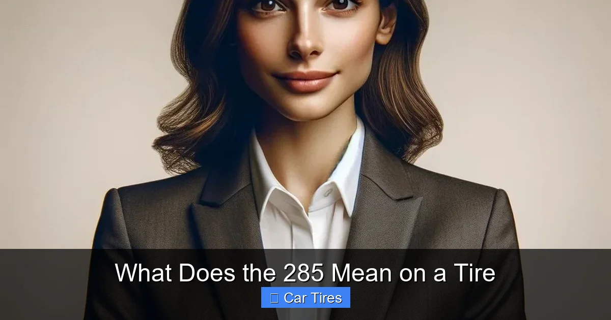 What Does the 285 Mean on a Tire