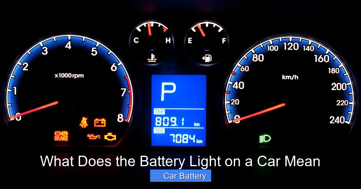 What Does the Battery Light on a Car Mean