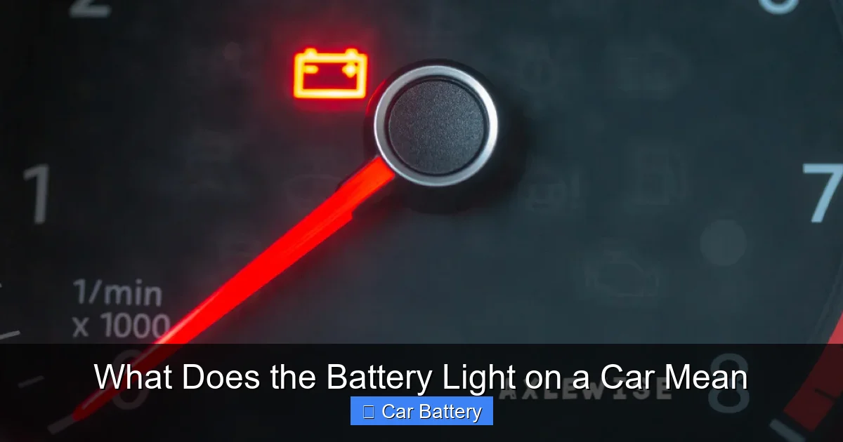 What Does the Battery Light on a Car Mean