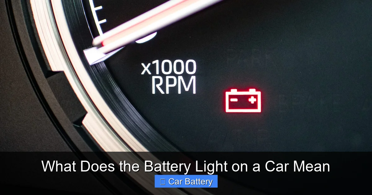 What Does the Battery Light on a Car Mean