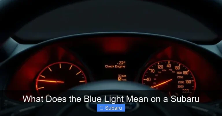 What Does the Blue Light Mean on a Subaru