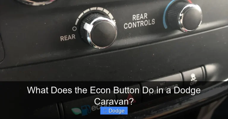 What Does the Econ Button Do in a Dodge Caravan?
