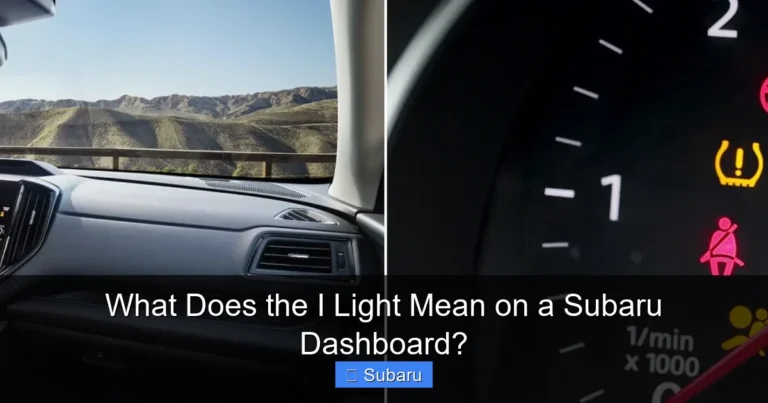 What Does the I Light Mean on a Subaru Dashboard?