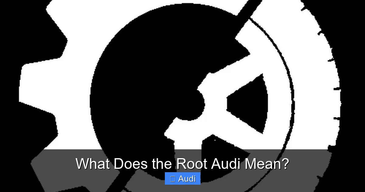 What Does the Root Audi Mean?