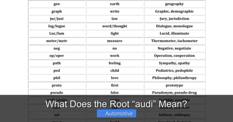 What Does the Root “audi” Mean?