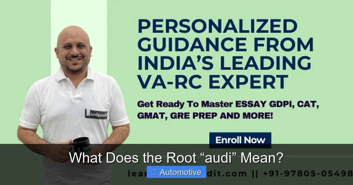 What Does the Root “audi” Mean?