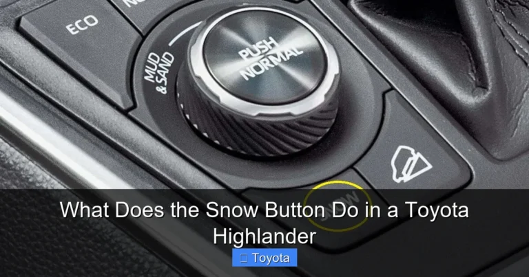 What Does the Snow Button Do in a Toyota Highlander