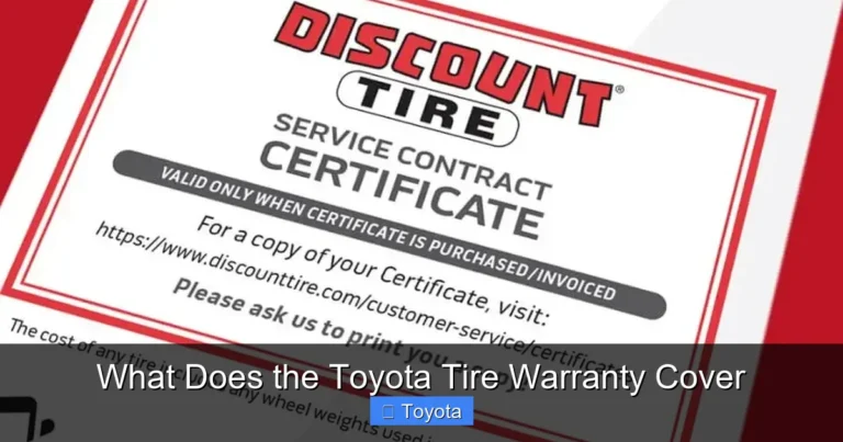 What Does the Toyota Tire Warranty Cover