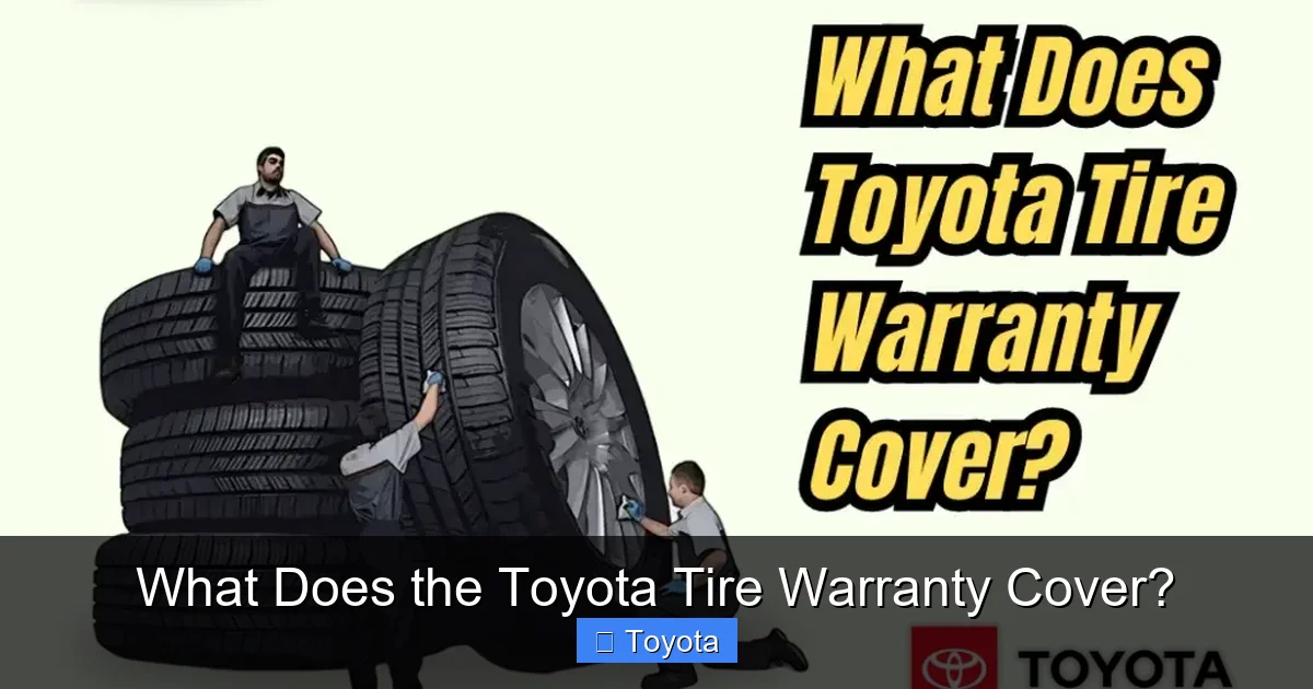 What Does the Toyota Tire Warranty Cover?