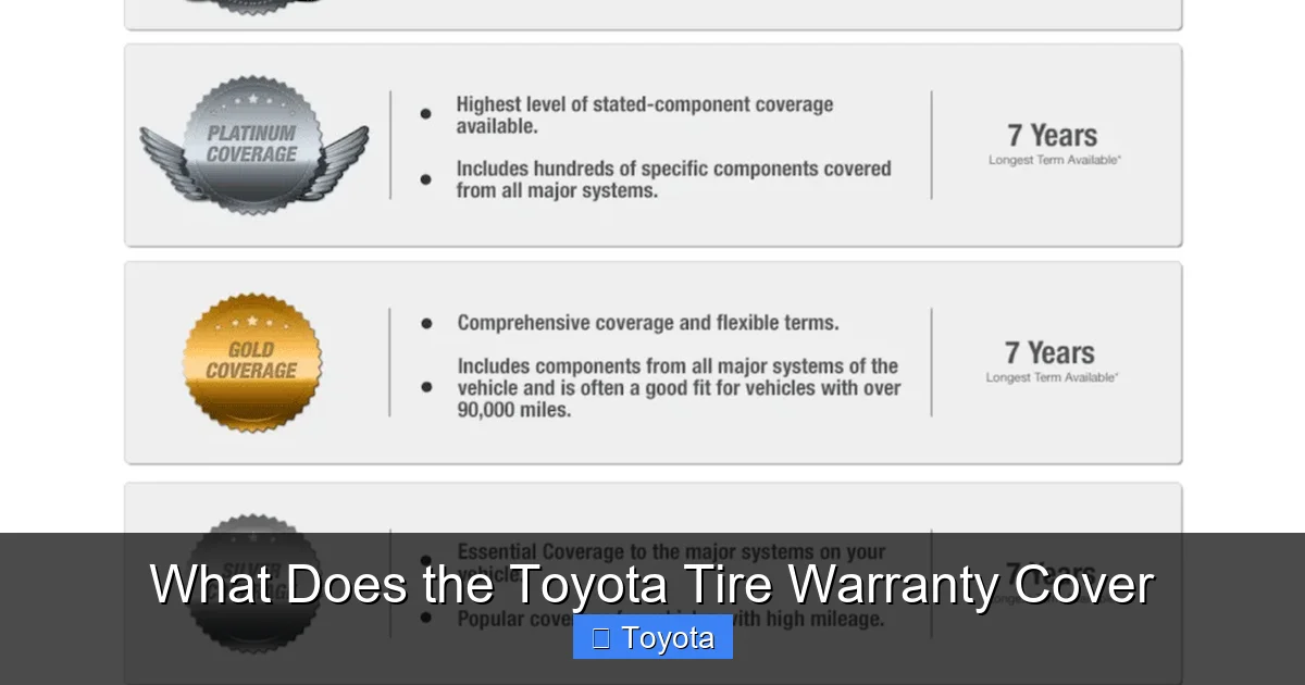 What Does the Toyota Tire Warranty Cover