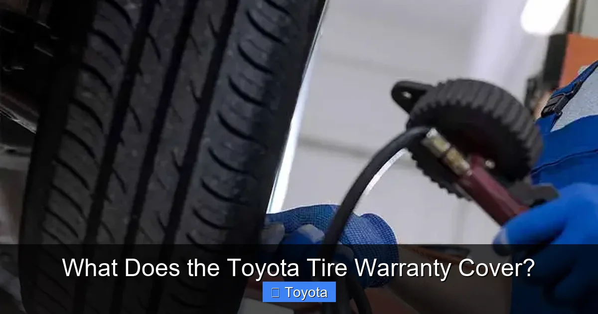 What Does the Toyota Tire Warranty Cover?
