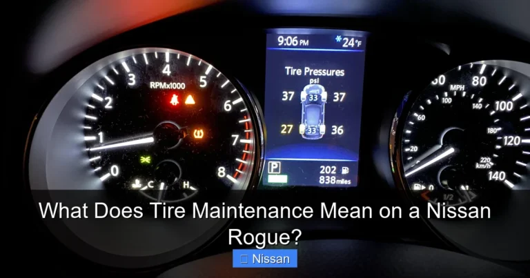 What Does Tire Maintenance Mean on a Nissan Rogue?