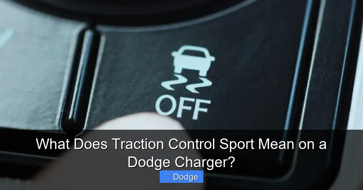 What Does Traction Control Sport Mean on a Dodge Charger?