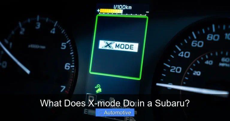 What Does X-mode Do in a Subaru?